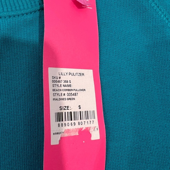 NWT Lilly Pulitzer Luxletic Beach Comber Pullover Maldives Green Size Small - Picture 4 of 9